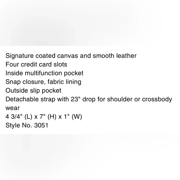 Coach Rachel Phone Crossbody in Signature Canvas Khaki|NEW W/O TAGS|Never Worn - Picture 10 of 10